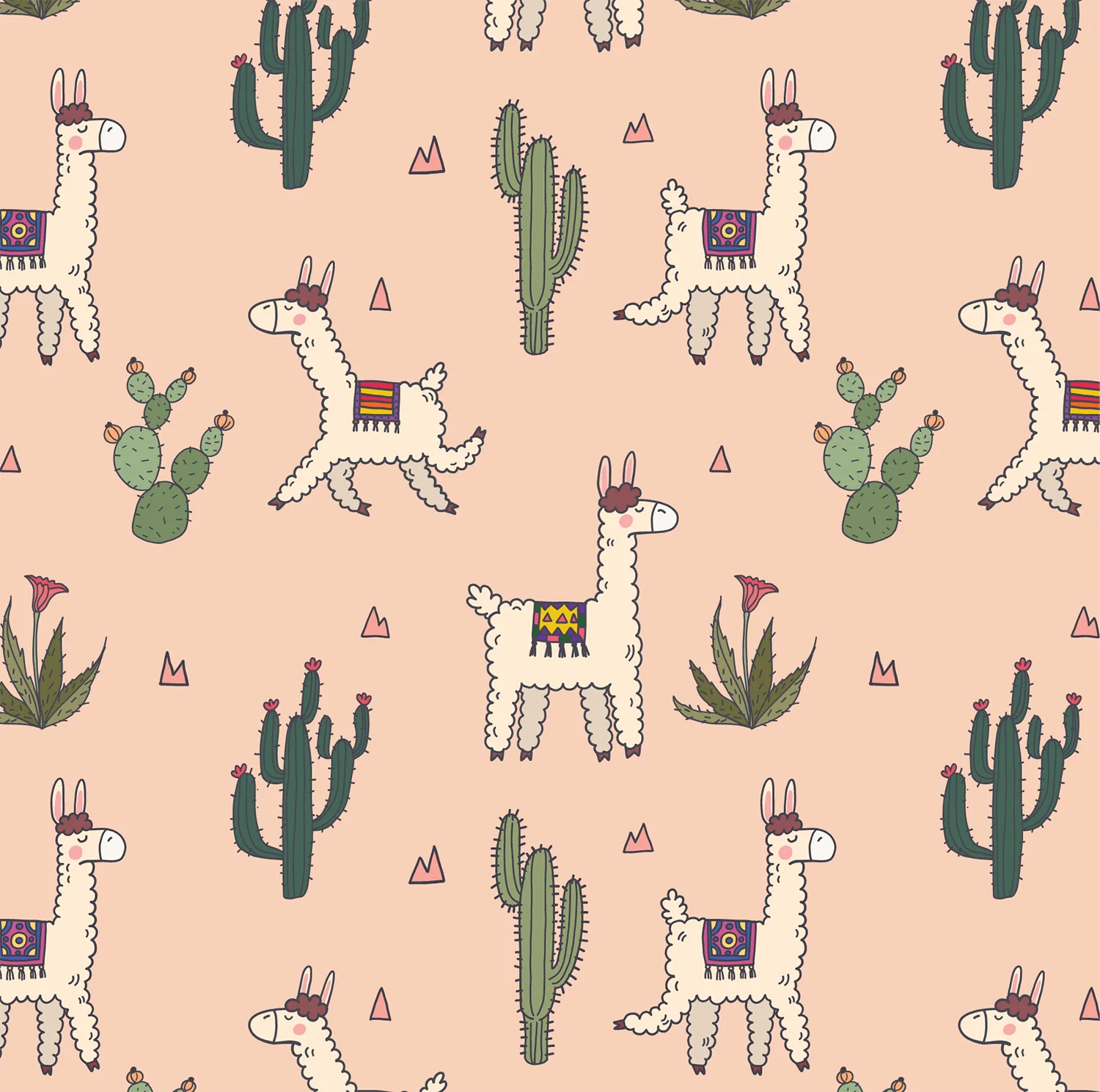 llamas pattern